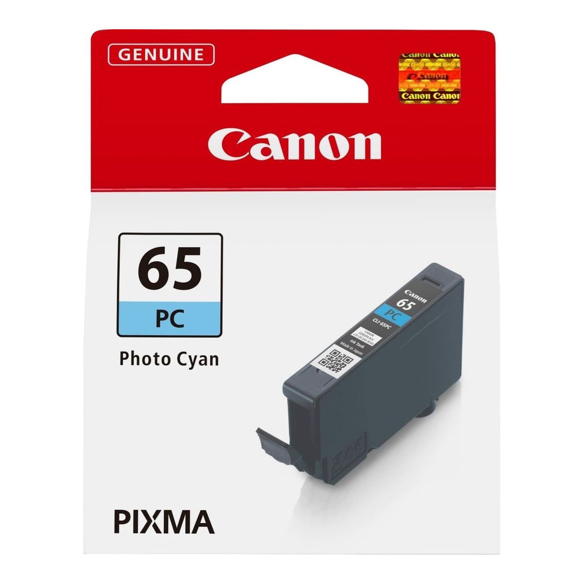 Canon CLI-65PC Photo Cyan Ink Cartridge, Cyan, Dye-based ink, 12.6 ml, 1 pc(s), 275 pages, Single pack