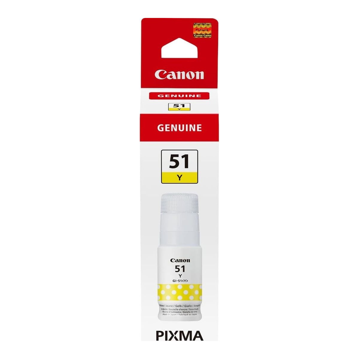 Canon GI-51Y, Ink Bottle, Yellow, Original, Yellow, Canon, PIXMA G1520, G2520, G2560, G3520, G3560, 7700 pages, Inkjet
