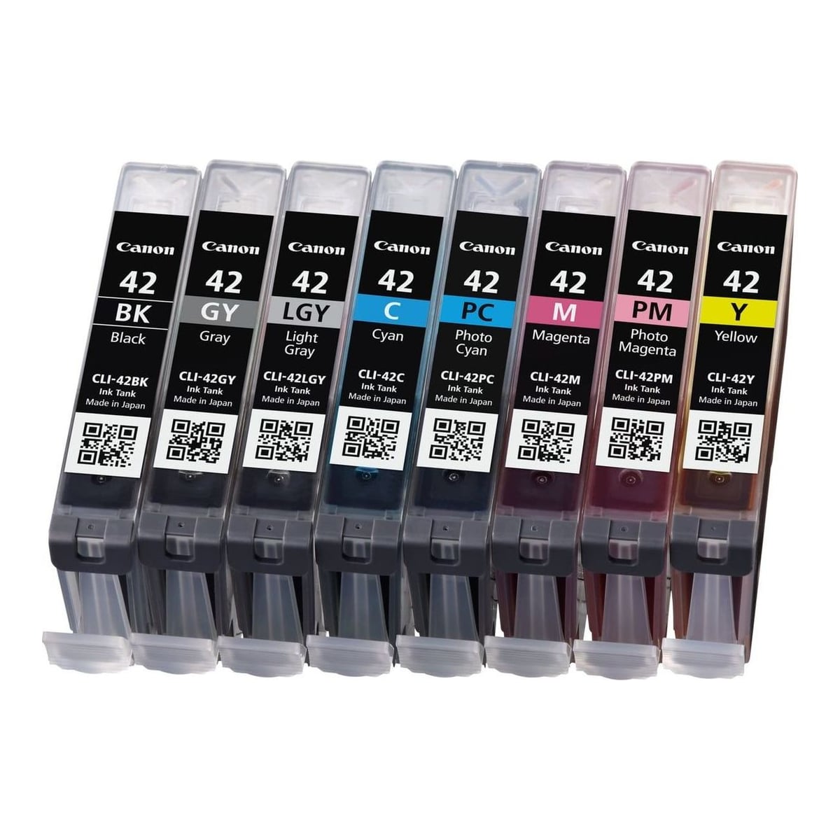 Canon CLI-42 BK/GY/LGY/C/M/Y/PC/PM 8 Ink Cartridge Multipack, Standard Yield, Black, Cyan, Grey, Light grey, Magenta, Photo cyan, Photo magenta, Yellow, Pigment-based ink, Dye-based ink, 8 pc(s), Multi pack