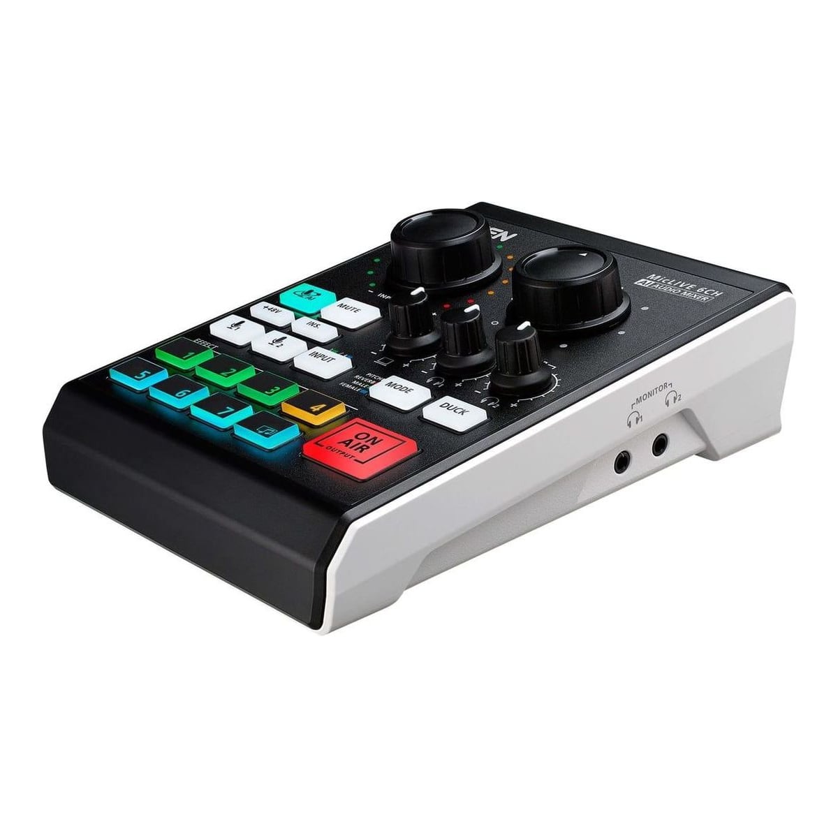 ATEN Podcast AI Audio Mixer | MicLIVE 6-CH, 6 channels, 2.55 W, Black, Grey