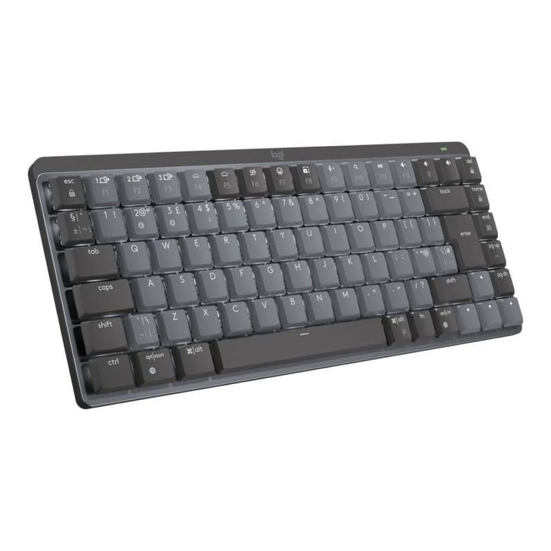 Logitech MX Mechanical Mini, Wireless, RF Wireless + Bluetooth, Mechanical, QWERTY, LED, Graphite