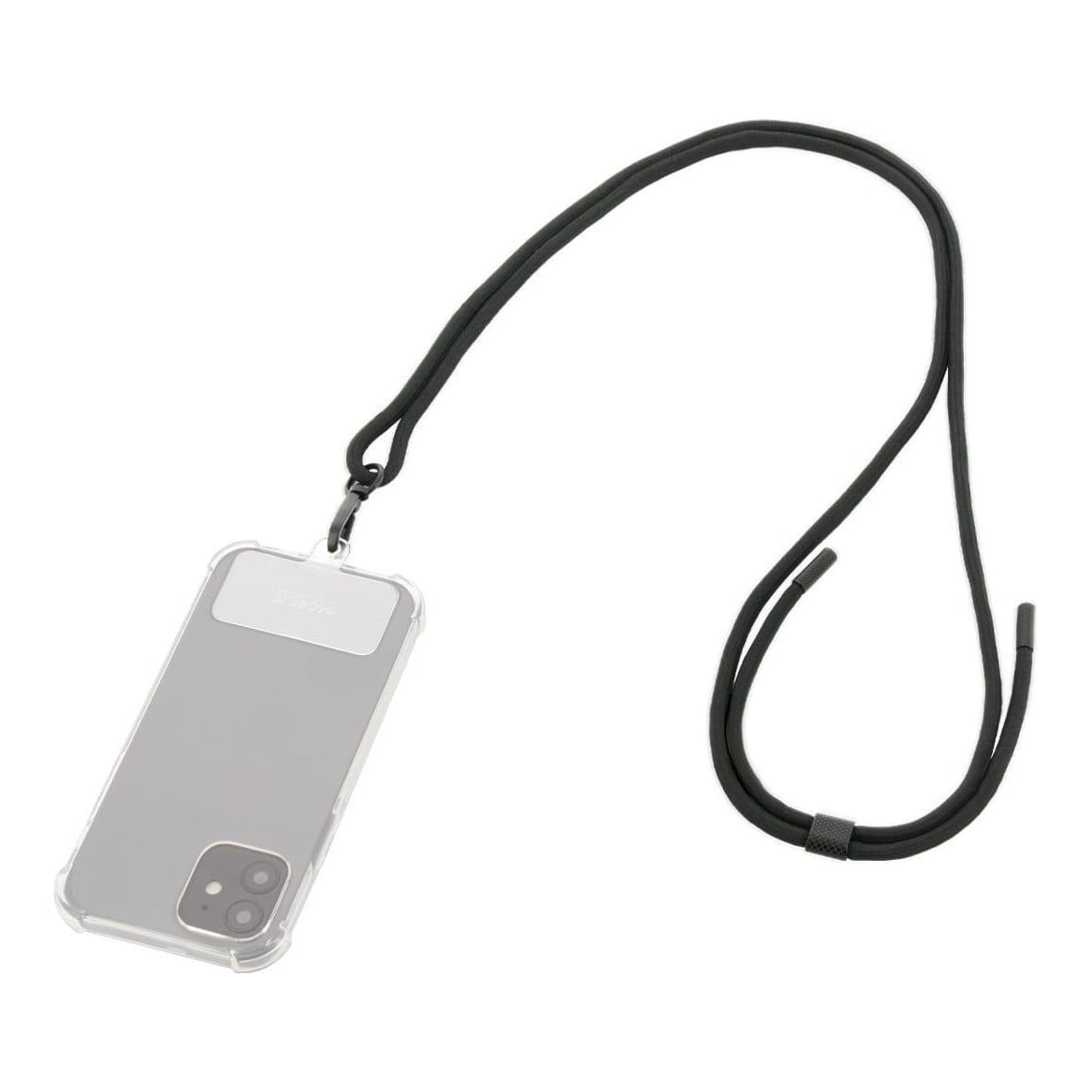 Mobilis 0011340 Universal Removable Smartphone Lanyard - 75 cm - Black, Strap, Black, Polyester, 1 pc(s), 236 g