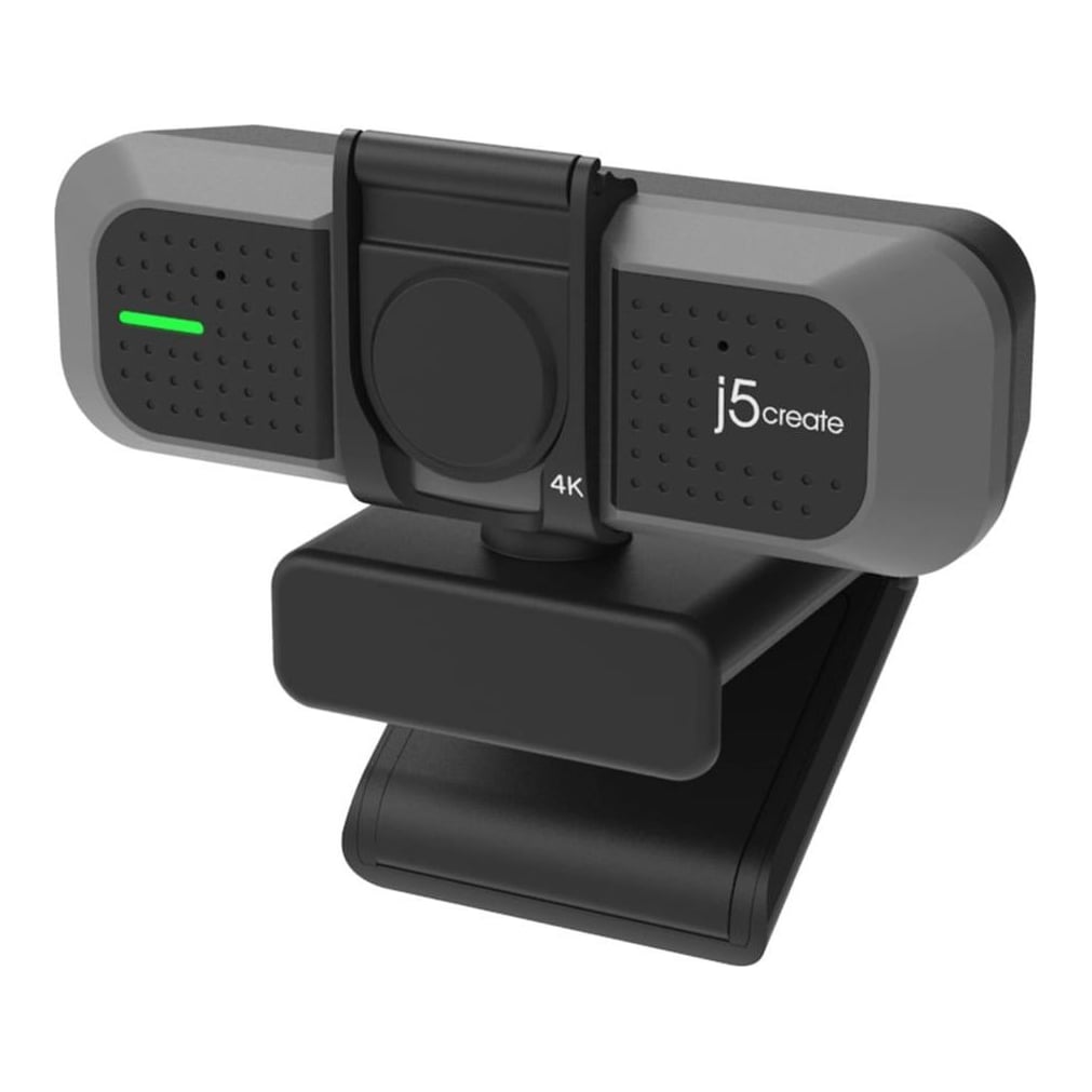 j5create JVU430 USB 4K Ultra HD Webcam, 3840 x 2160 Video Capture Resolution, Black and Silver, 8 MP, 3840 x 2160 pixels, Full HD, 60 fps, 720x480@30fps, 1280x720@30fps, 1920x1080@30fps, 2560x1440@30fps, 3840x2160@30fps, 360p, 480p, 540p, 720p, 1080p, 1440p, 2160p