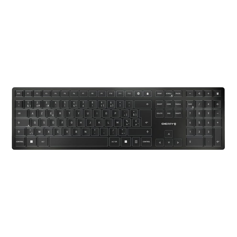 CHERRY KW 9100 SLIM, Wireless, RF Wireless + Bluetooth, Black