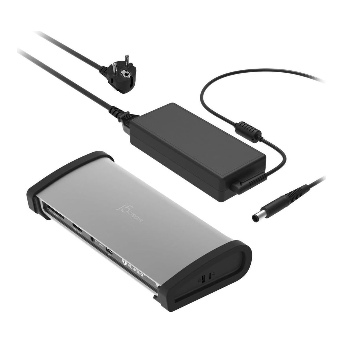 j5create JTD562 - 8K Thunderbolt™ 4 Docking Station - EU, Wired, Thunderbolt 4, 96 W, 3.5 mm, 10,100,1000 Mbit/s, Grey
