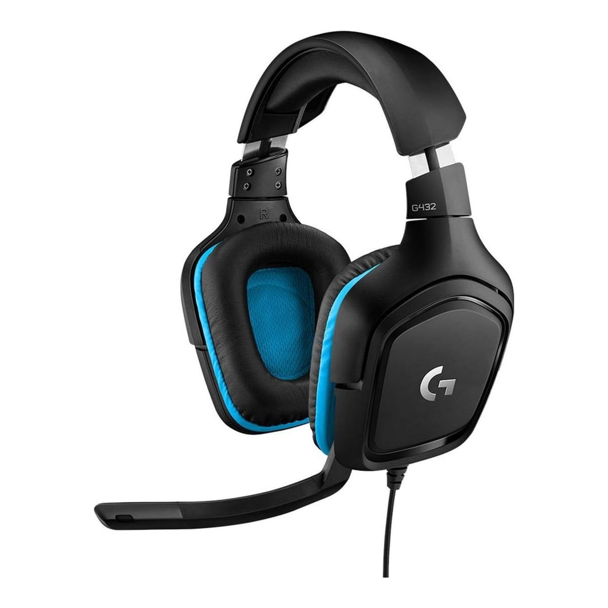 Logitech G G432 Gaming Headset, Wired, Gaming, 20 - 20000 Hz, 280 g, Headset, Black, Blue