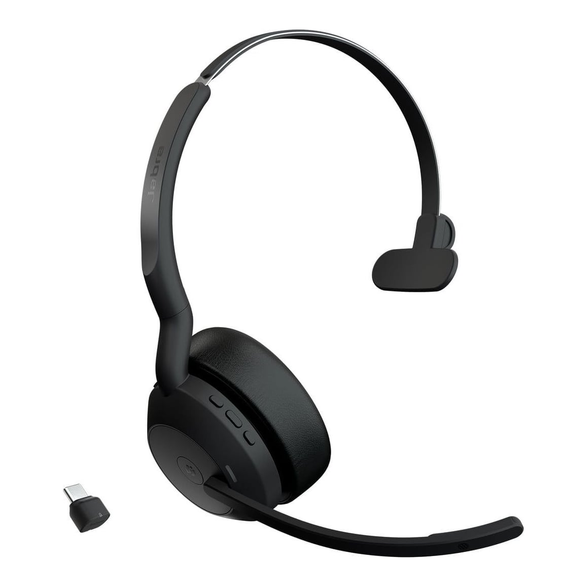 Jabra Evolve2 55 - Link380c MS Mono, Wireless, Office/Call center, 20 - 20000 Hz, 76 g, Headset, Black