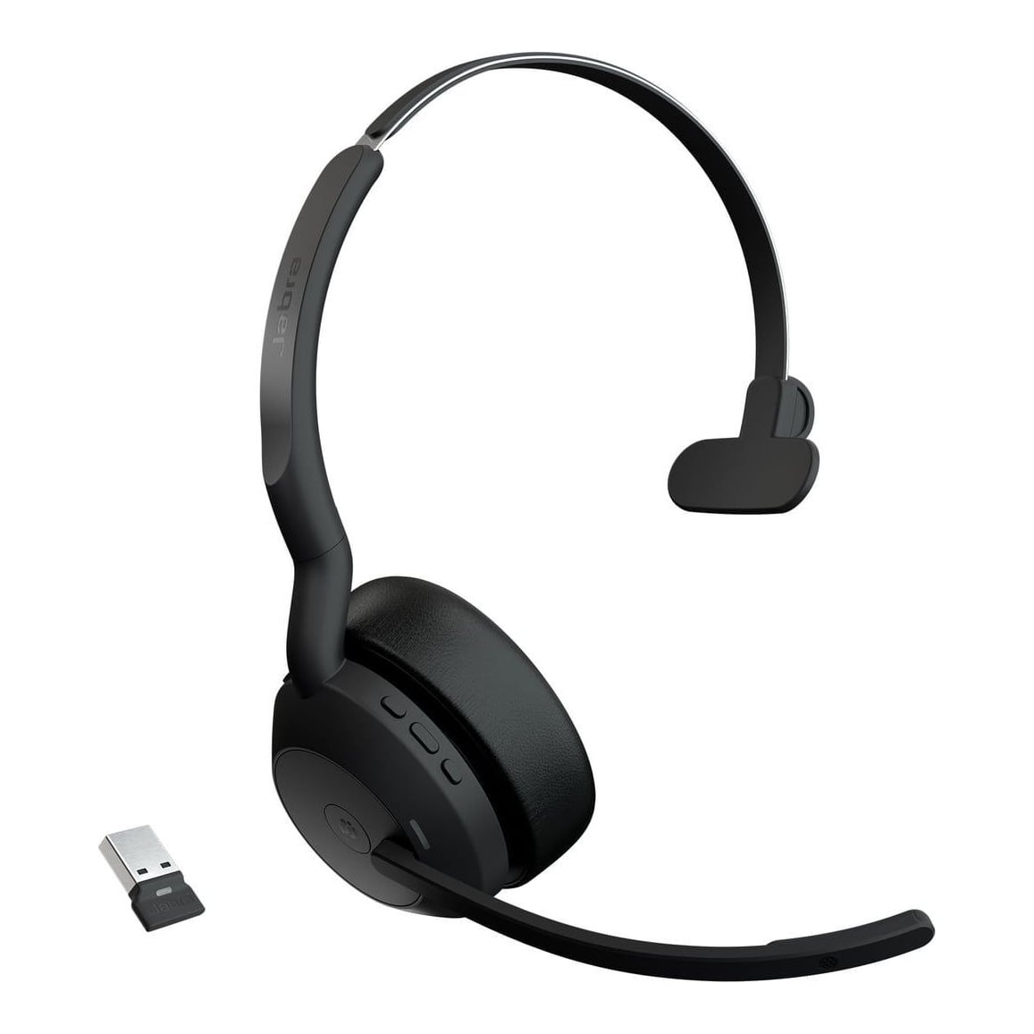 Jabra Evolve2 55 - Link380a MS Mono, Wireless, Office/Call center, 20 - 20000 Hz, 76 g, Headset, Black