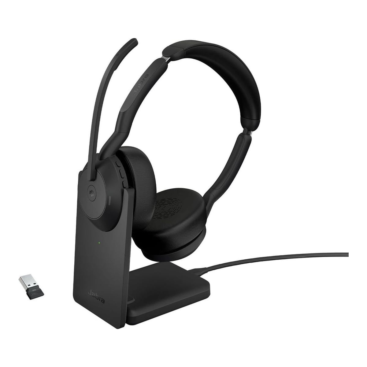 Jabra Evolve2 55 - Link380a MS Stereo (Include Stand), Wired & Wireless, Office/Call center, 20 - 20000 Hz, 130 g, Headset, Black