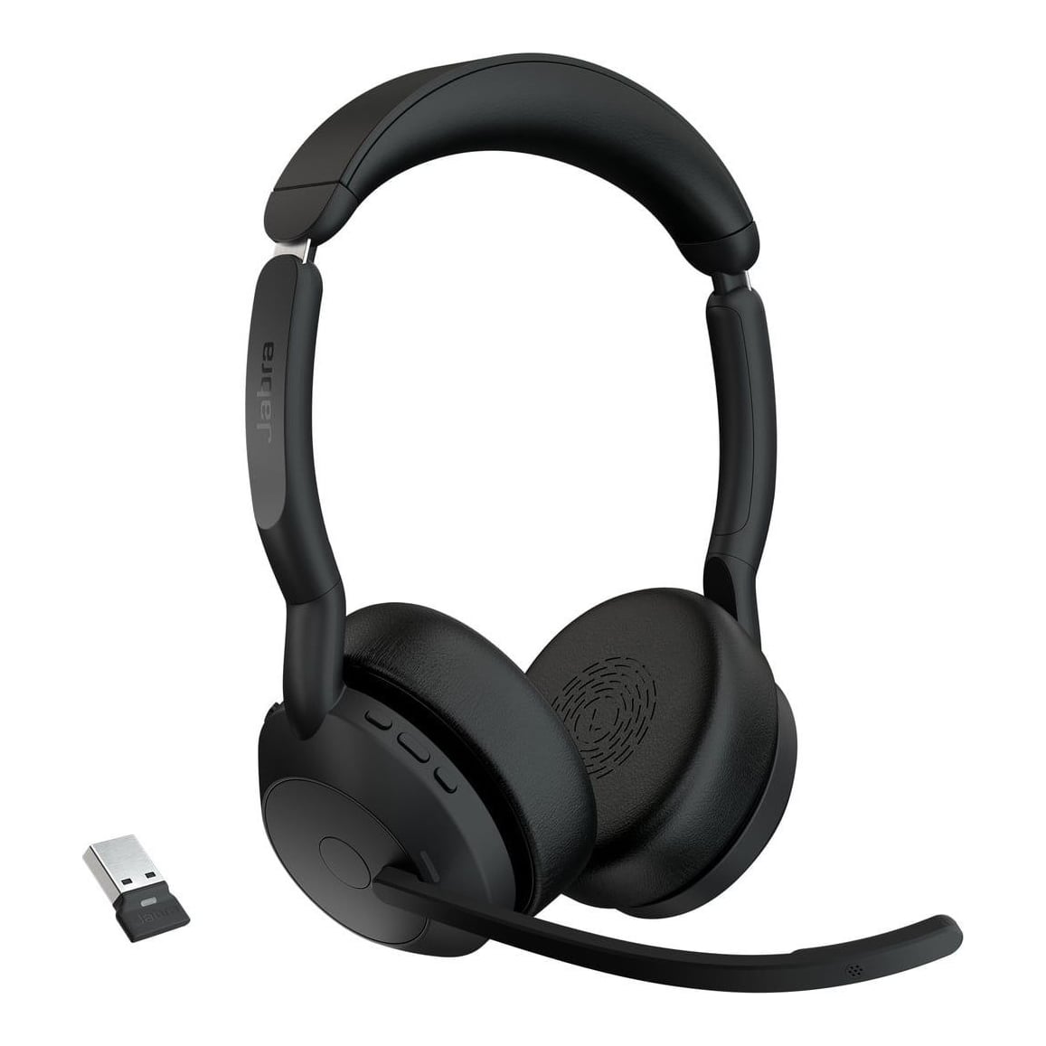 Jabra Evolve2 55 - Link380a UC Stereo, Wireless, Office/Call center, 20 - 20000 Hz, 130 g, Headset, Black
