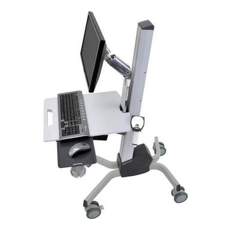 Ergotron Neo-Flex LCD Cart, Grey, Flat panel, Multimedia cart/trolley, Aluminium, Plastic, Steel, Zinc, 11.8 kg, 68.6 cm (27")