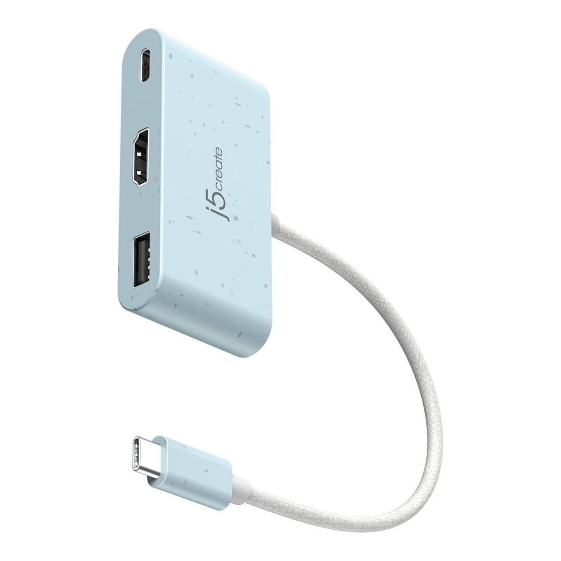 j5create JCA379EC - USB-C® to HDMI™ & USB™ Type-A with Power Delivery, USB Type-C, HDMI, USB 3.2 Gen 1 (3.1 Gen 1) Type-A, USB Type-C, 5000 Mbit/s, Cyan, 100 W, • Available DisplayPort™ Alt Mode over USB-C® port for video output • Available USB™...