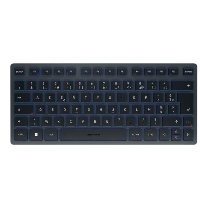 CHERRY KW 7100 MINI BT, Wireless, Bluetooth, Scissor key switch, AZERTY, Blue