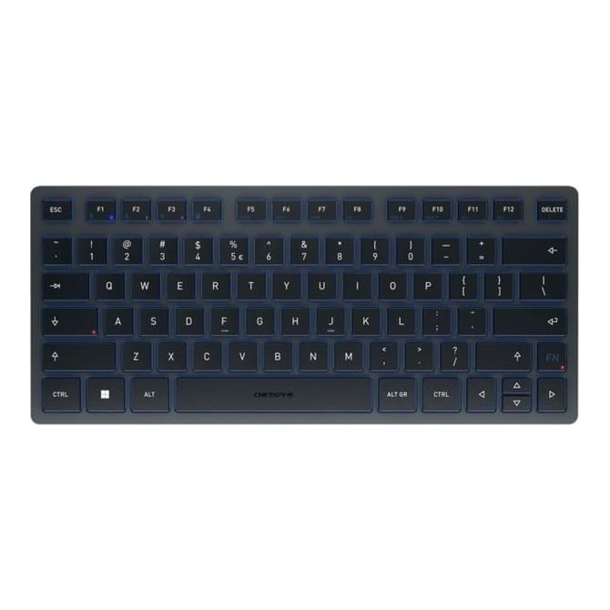 CHERRY KW 7100 MINI BT, Wireless, Bluetooth, Scissor key switch, QWERTY, Blue
