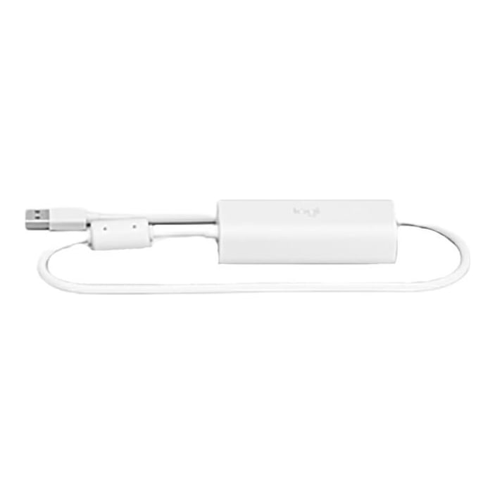 Logitech Network Cards, Wired, USB, Ethernet, White