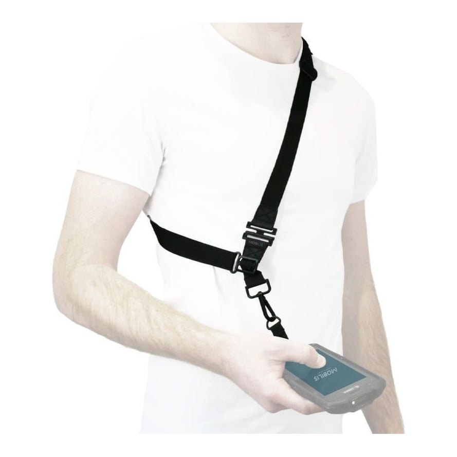 Mobilis Universal Shoulder Strap With Safety Release System + Universal Textile Ring 001084, Black, 1 Pc(s)