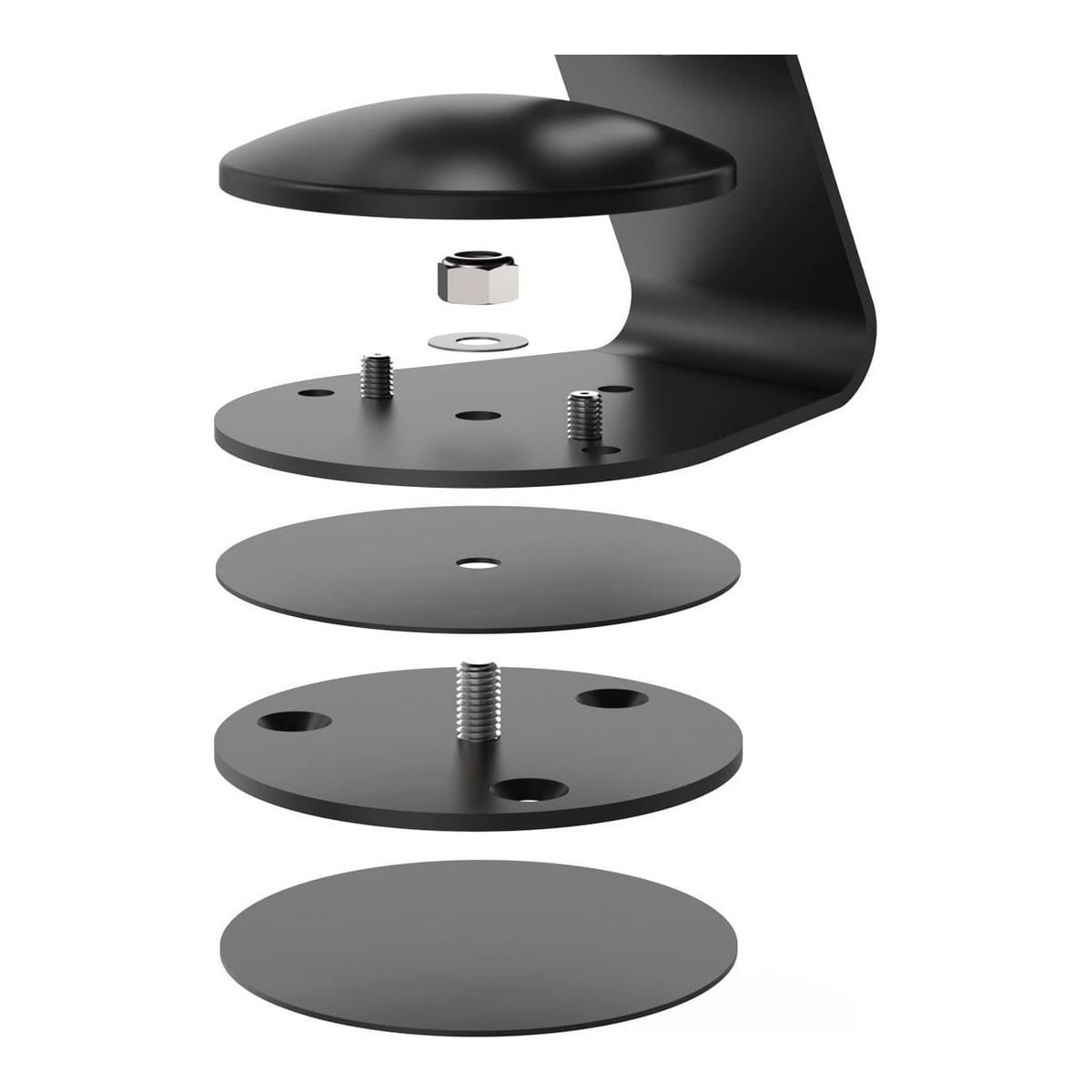 Compulocks Swivel Base for Core Stand Black, Adapter, Holder, Black, Core Stand, 136.078 g