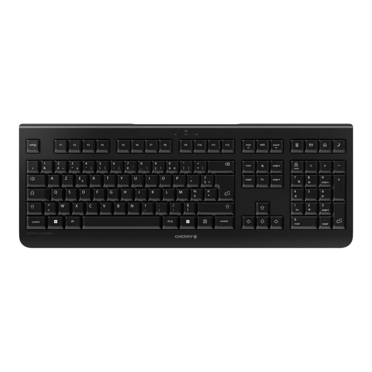 CHERRY KW 3000, Full-size (100%), Wireless, RF Wireless, AZERTY, Black