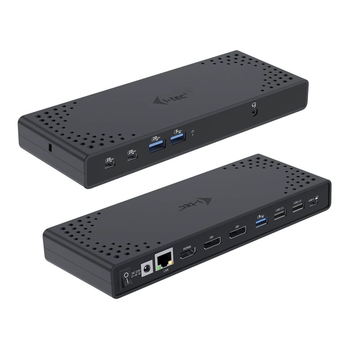 i-tec USB-C Triple Display Docking Station Gen 2 + Power Delivery 100W, Wired, USB 3.2 Gen 1 (3.1 Gen 1) Type-C, 100 W, 3.5 mm, 10,100,1000 Mbit/s, Black