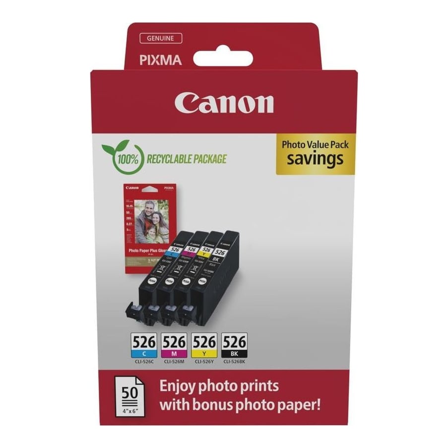 Canon 4540B019, Black, Cyan, Magenta, Yellow, 9 ml, 9 ml, 4 pc(s), Photo value pack