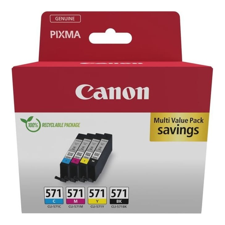 Canon 0386C008, Black, Cyan, Magenta, Yellow, 4 pc(s), Multi pack