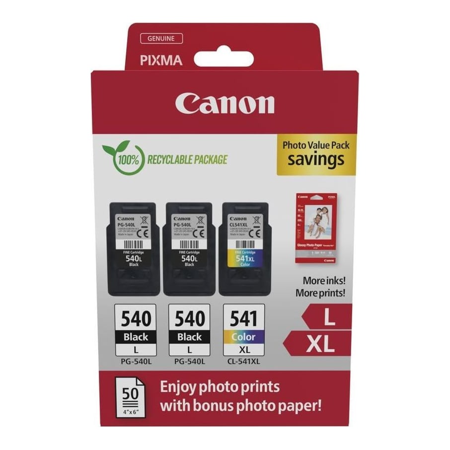 Canon 5224B015, Black, Cyan, Magenta, Yellow, 3 pc(s), Photo value pack