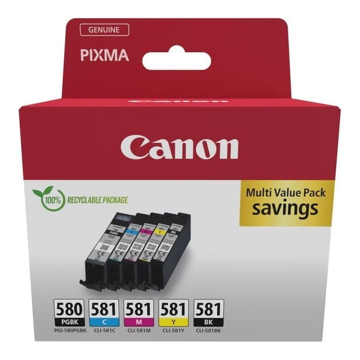 Canon 2078C007, Black, Blue, Cyan, Magenta, Yellow, 5.6 ml, 5 pc(s), Multi pack