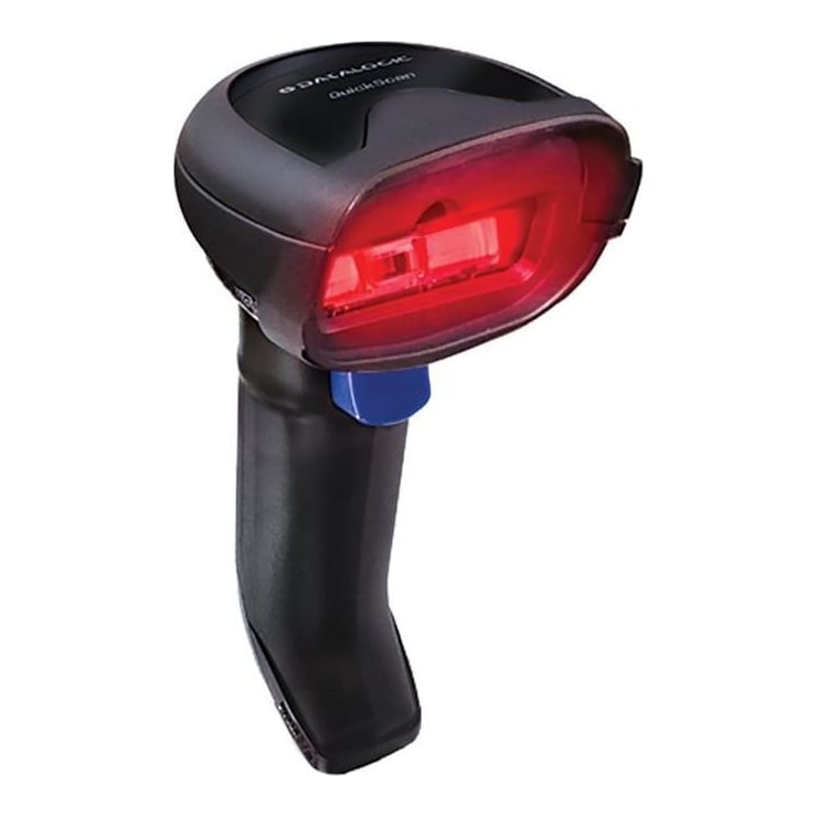 Datalogic QD2220, Handheld bar code reader, 1D, Laser, Wired, Black