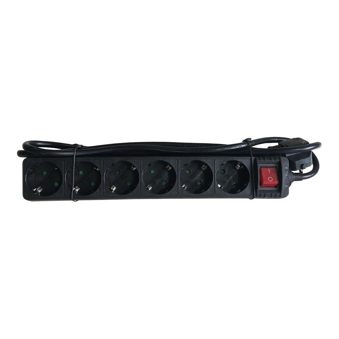 Mcab M-Cab POW0028, 1.5 m, Indoor, 1.5 mm², Plastic, Black, 6 AC outlet(s)