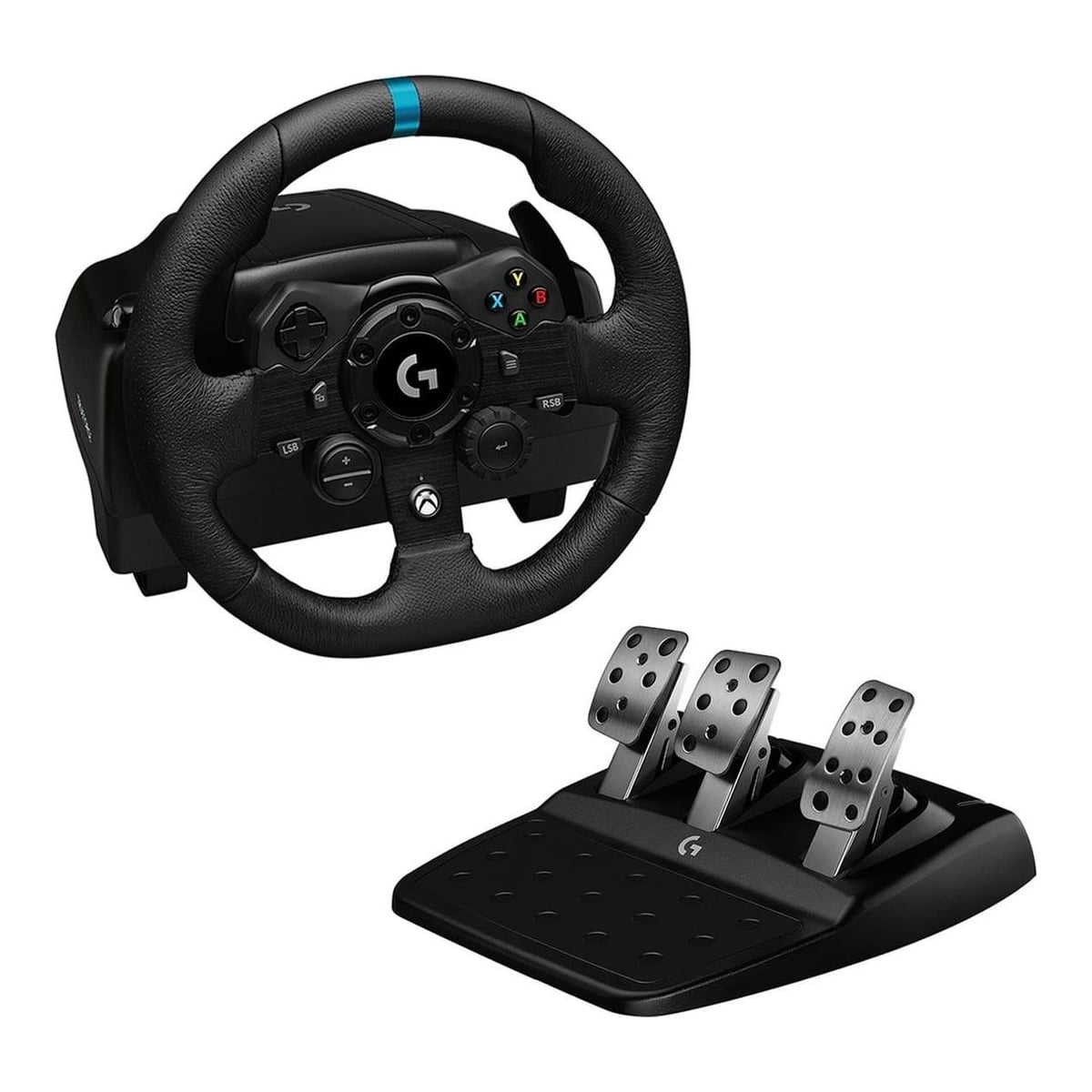 Logitech G G923 Racing Wheel and Pedals for Xbox X|S, Xbox One and PC, Steering wheel + Pedals, PC, Xbox One, Xbox Series S, Xbox Series X, D-pad, Analogue / Digital, 900°, Wired
