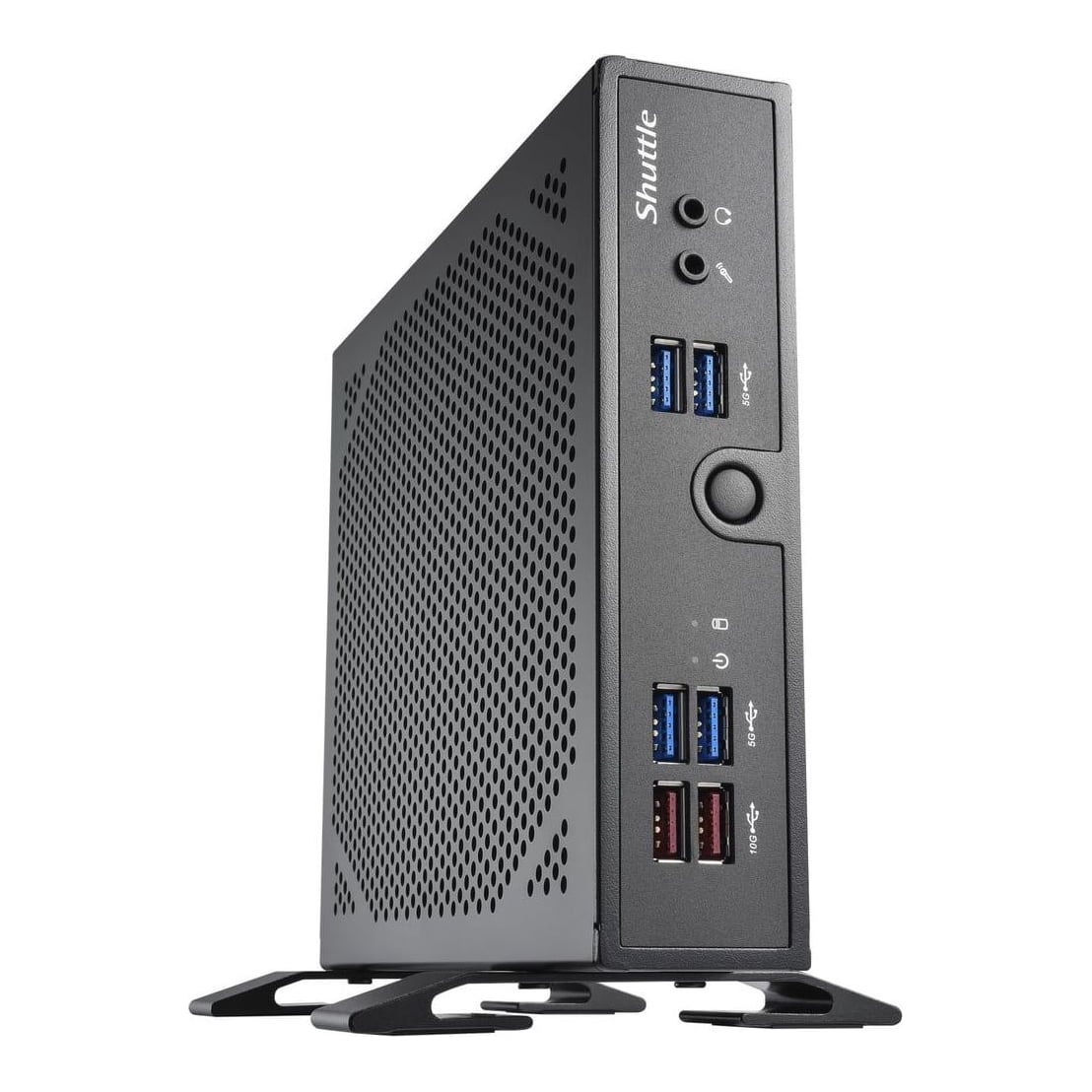 Shuttle XPC slim Barebone DS50U5, i5-1335U, 2x LAN (1x 2.5Gbit ,1x 1Gbit), 1xCOM,1xHDMI,1xDP, 1x VGA, fanless, 24/7 permanent operation, 1.3L sized PC, Mini PC barebone, DDR5-SDRAM, PCI Express, Serial ATA III, Ethernet LAN, 90 W
