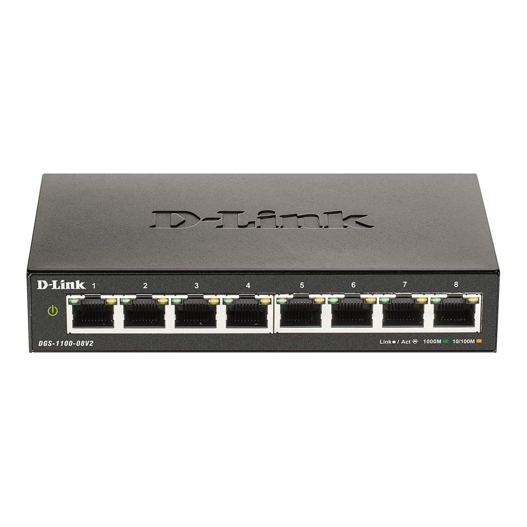 D-Link DGS-1100-08V2, Managed, L2, Gigabit Ethernet (10/100/1000)