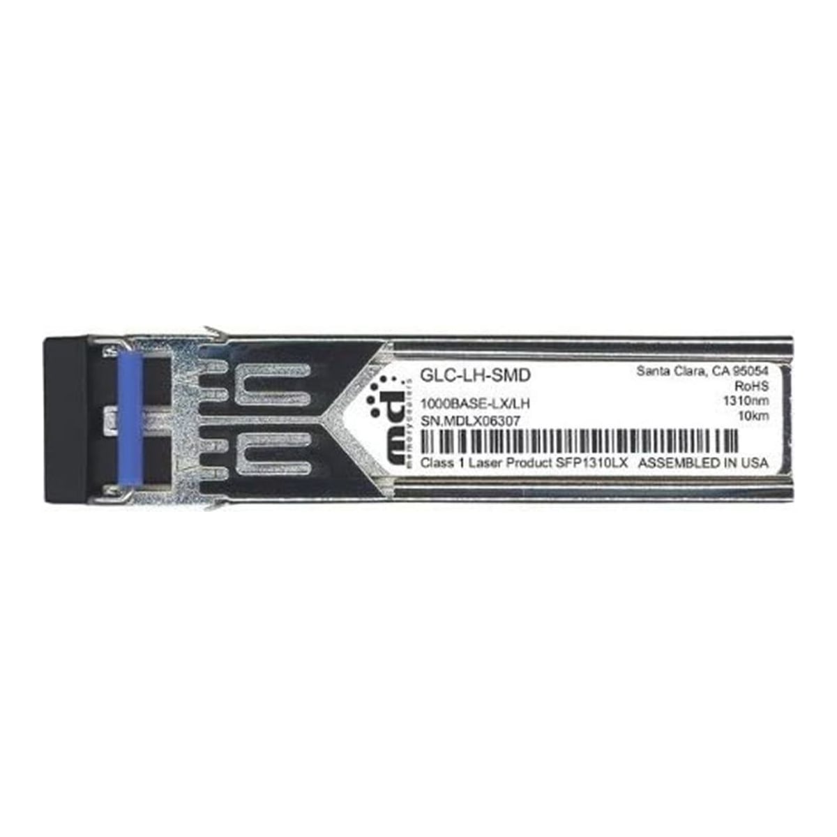 Cisco 1000BASE- LX/LH SFP Module for Gigabit Ethernet Deployments, Hot Swappable, 5-Year Standard Warranty (GLC-LH-SMD=), 1000 Mbit/s, SFP, LC, PC, LH, LX, 10000 m, 1300 nm