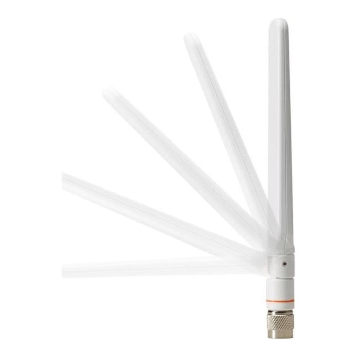 Cisco Aironet Dual-Band Omnidirectional Wi-Fi Antenna, 2 dBi (2.4 GHz)/4 dBi (5 GHz), White Dipole (1 Port), RP-TNC Connector, 1-Year Limited Hardware Warranty (AIR-ANT2524DW-R=), 4 dBi, 2.4/5 GHz, 2 dBi, 4 dBi, 50 Ω, 63°