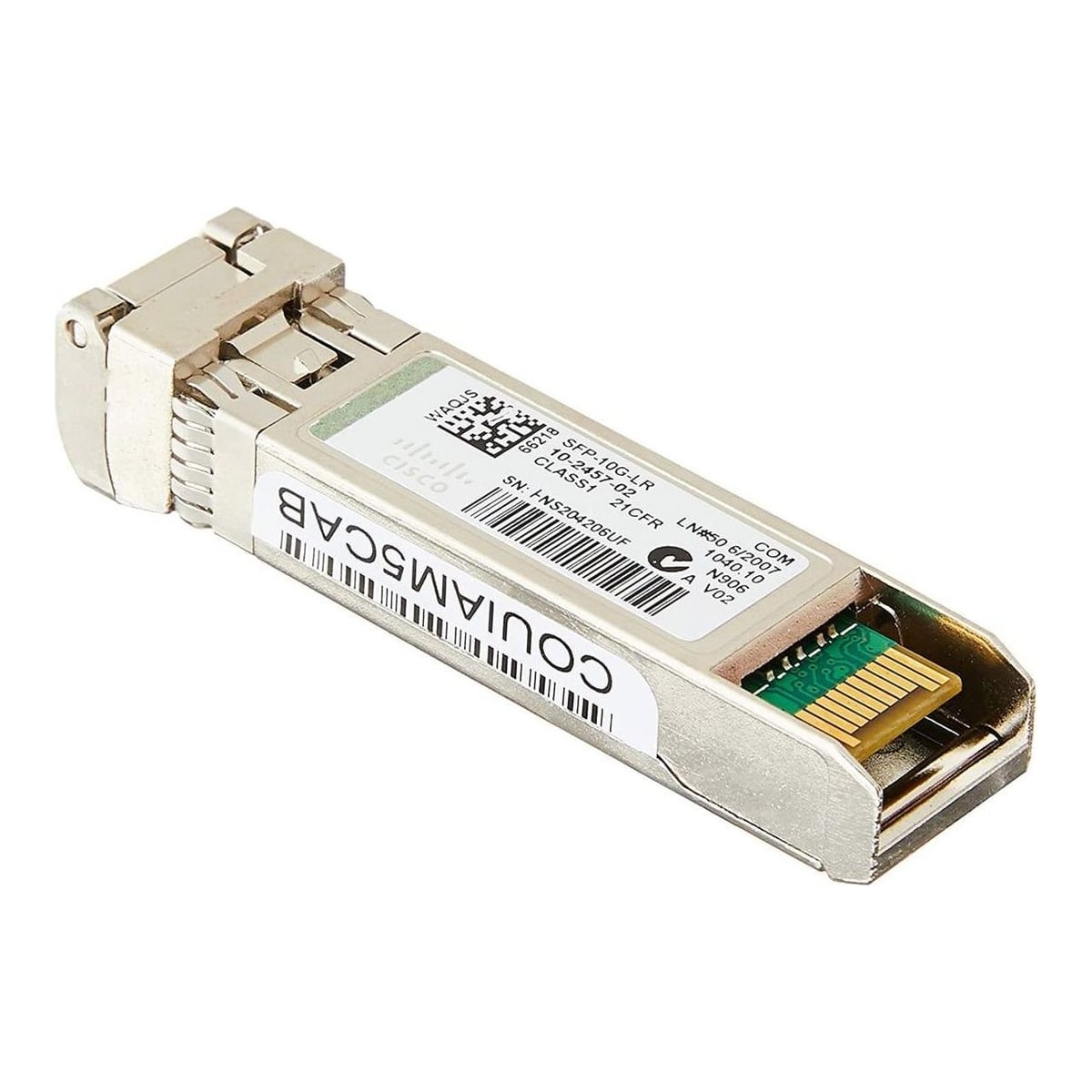 Cisco 10GBASE-LR SFP Module for 10-Gigabit Ethernet Deployments, Hot Swappable, 5-Year Standard Warranty (SFP-10G-LR=), 10000 m, 1310 nm, Wired, 1 W, 13.4 mm, 56.5 mm