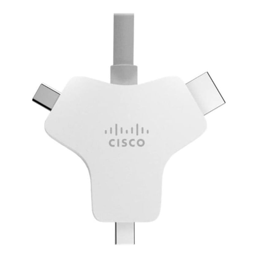 Cisco Multi-Head Cable, 4K, Compatible with Webex Room Series and Board Series Devices, 9 Metres, 90-Day Standard Hardware Warranty (CAB-HDMI-MUL4K-9M=), 9 m, HDMI Type A (Standard), HDMI + Mini DisplayPort + USB Type-C, Male, Male, 4096 x 2160 pixels