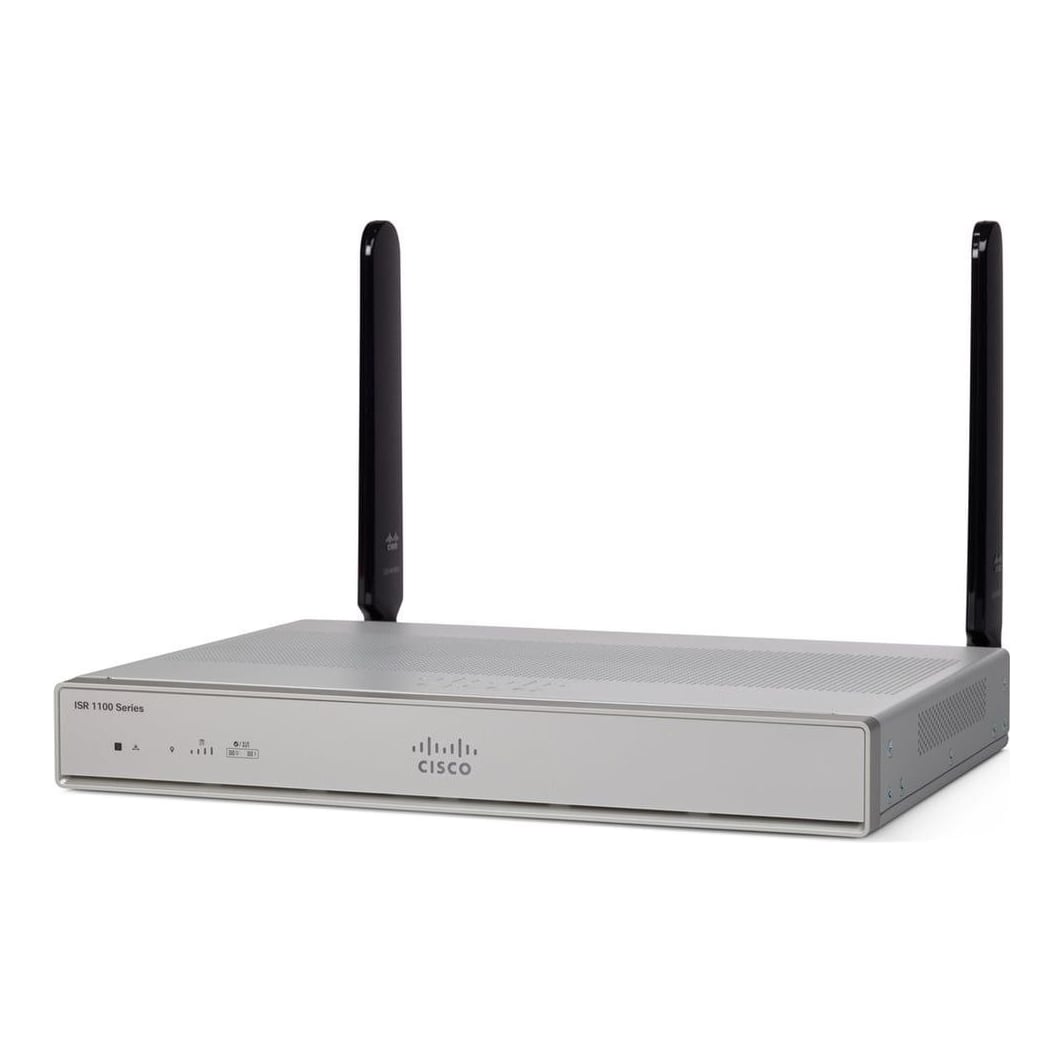 Cisco C1117-4P Integrated Services Router with 4-Gigabit Ethernet (GbE) Ports, 1 VA-DSL (Annex A/M) and GE WAN Router, 1-Year Limited Hardware Warranty (C1117-4P), Ethernet WAN, Silver