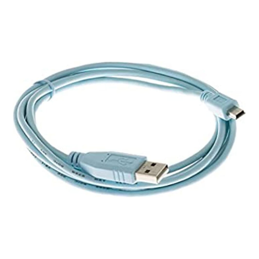 Cisco USB-A to Mini-B Console Cable, 6 Feet, Compatible with 900 Series Routers and 1000, 2520, 2960, 6800ia and 3010 Series Ethernet Switches, 90-Day Limited Warranty (CAB-CONSOLE-USB=), 2 m, Male/Male