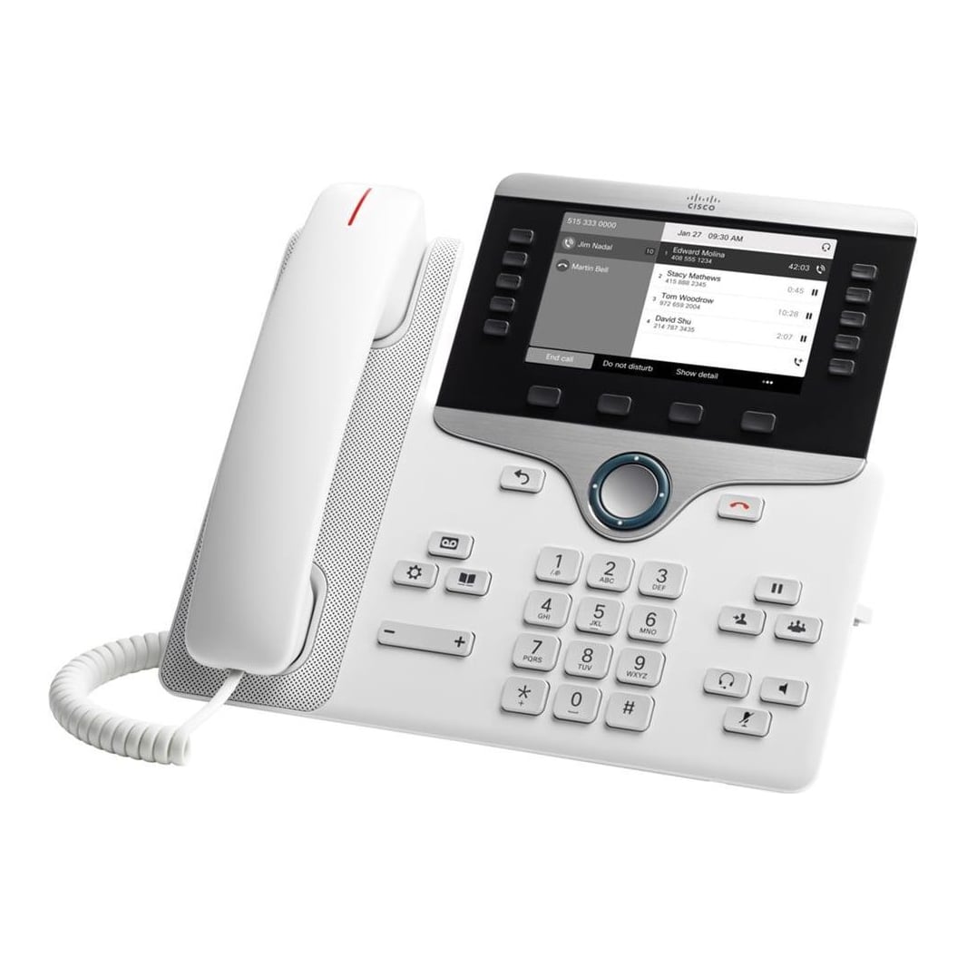 Cisco IP Business Phone 8811, 5-inch Greyscale Display, Gigabit Ethernet Switch, Class 2 PoE, 10 SIP Registrations, 1-Year Limited Hardware Warranty (CP-8811-K9=), IP Phone, Black, Wired handset, Desk/Wall, LCD, 800 x 480 pixels
