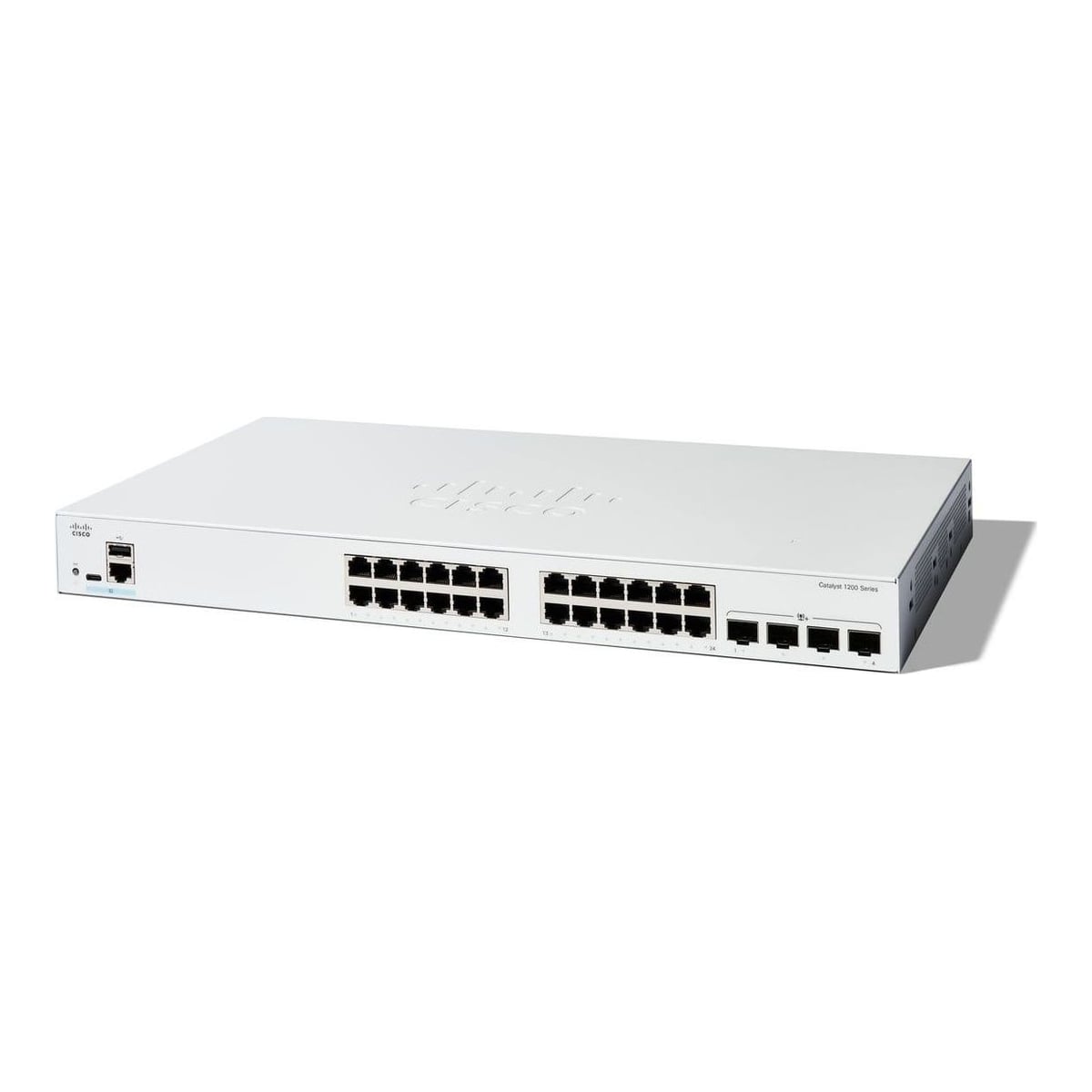 Cisco Catalyst 1200-24T-4X Smart Switch, 24 Port GE, 4x10GE SFP+, Limited Lifetime Protection (C1200-24T-4X), Managed, L2/L3, Gigabit Ethernet (10/100/1000)