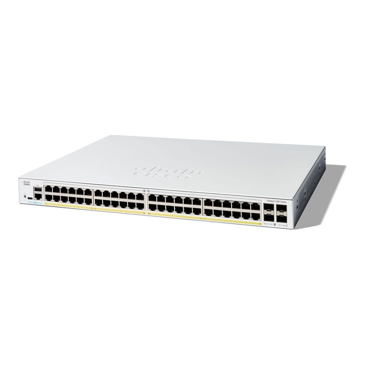 Cisco Catalyst 1200-48P-4G Smart Switch, 48 Port GE, PoE, 4x1GE SFP, Limited Lifetime Protection (C1200-48P-4G), Managed, L2/L3, Gigabit Ethernet (10/100/1000)