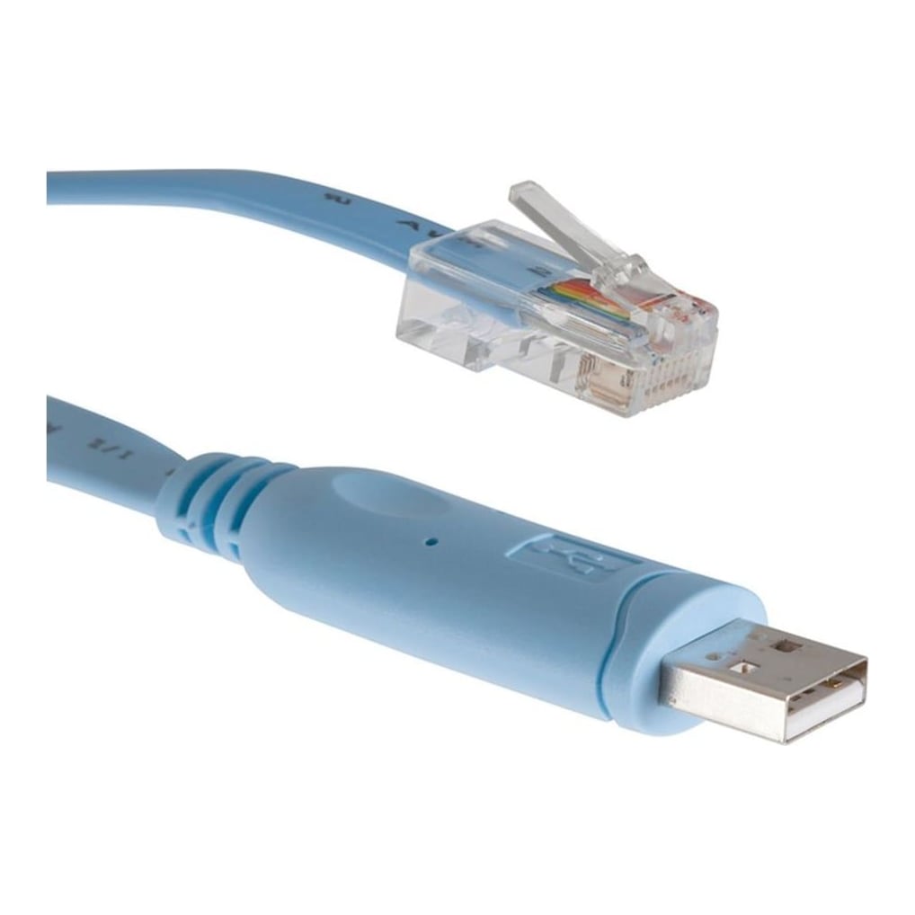 Cisco Micro USB to RJ-45 Console Cable Adapter for 1101 and 1109 Integrated Service Routers, 90-Day Limited Warranty (CAB-CON-USBRJ45=), Micro USB to RJ-45, Blue, Cisco Micro USB to RJ-45 Console Cable Adapter, 1 pc(s), 152.4 mm, 184.2 mm