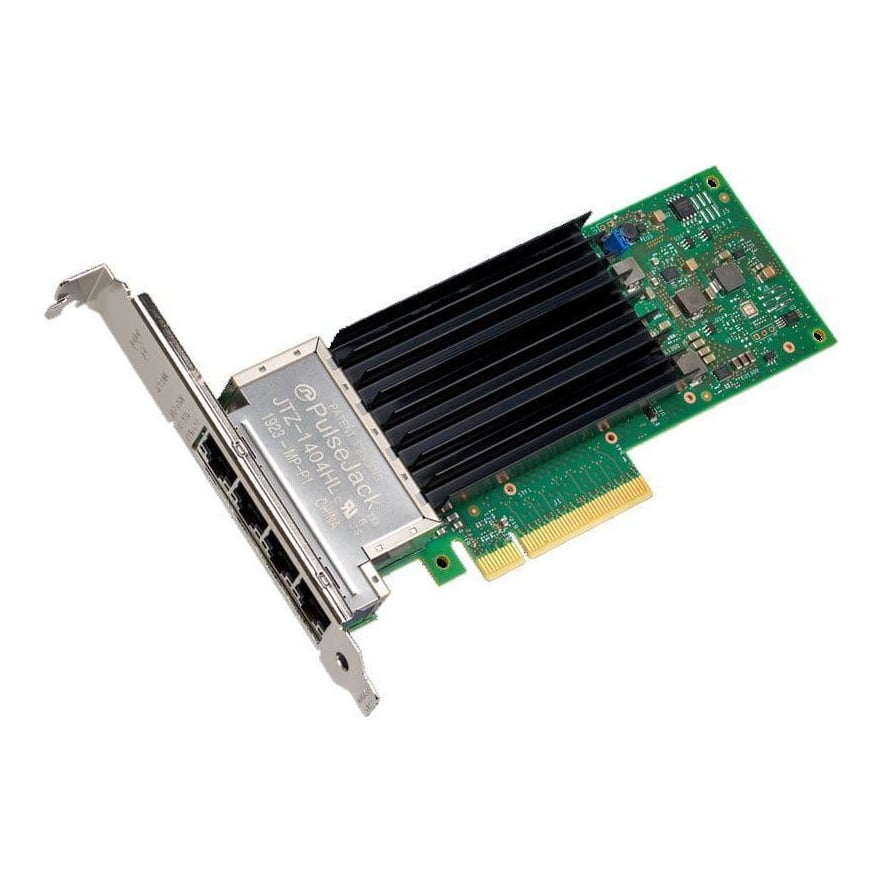Intel X710-T4L, Internal, Wired, PCI Express, Ethernet, 10000 Mbit/s, Black, Green, Grey