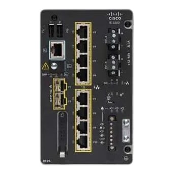 Cisco Catalyst IE-3300-8T2S-A, Managed, L2, Gigabit Ethernet (10/100/1000), Rack mounting