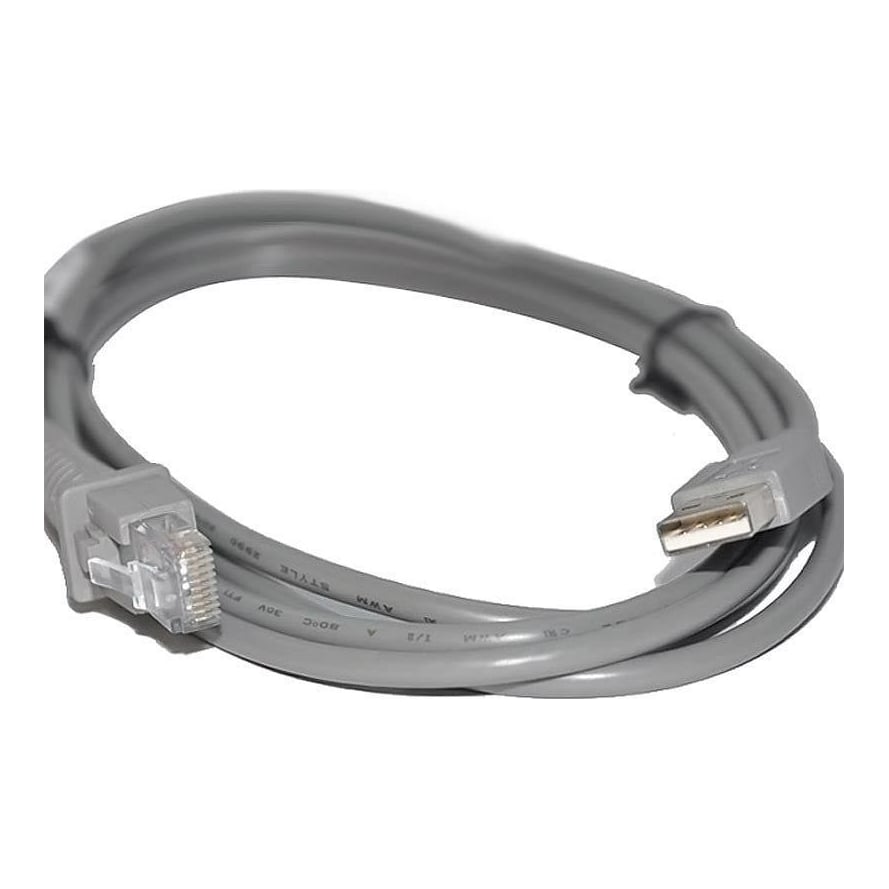 Datalogic CAB-426E, USB cable, Grey, USB A, RJ-45, Straight, Straight