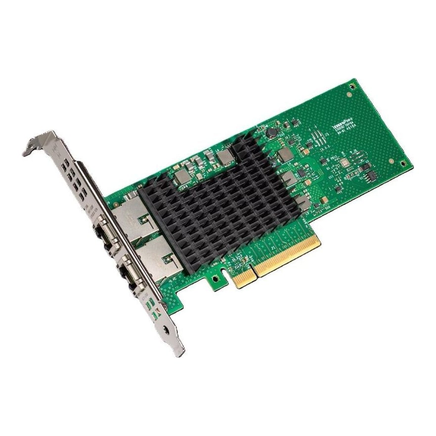 Intel X710-T2L, Internal, Wired, PCI Express, Ethernet, 10000 Mbit/s, Black, Green, Grey