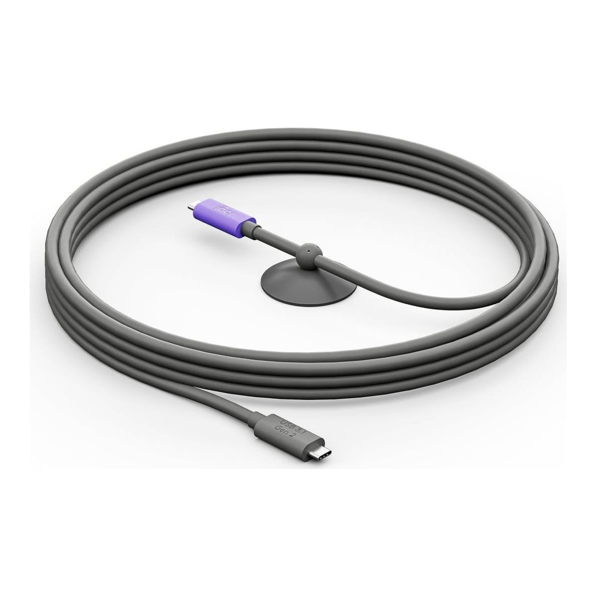 Logitech 952-000195, 5 m, USB C, USB C, USB 3.2 Gen 2 (3.1 Gen 2), Graphite, Violet