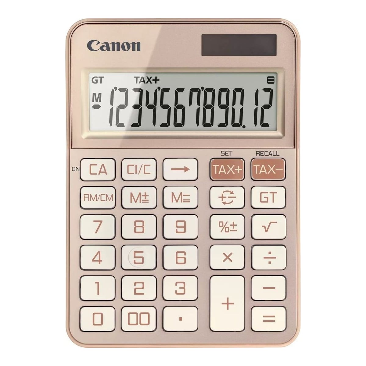 Canon KS-125KB, Desktop, Basic, 12 digits, Battery/Solar, Rose gold