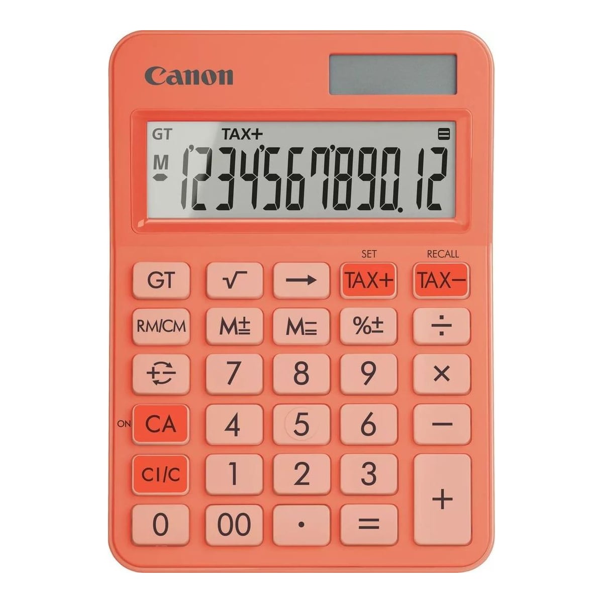 Canon LS-125KB, Desktop, Basic, 12 digits, Battery/Solar, Orange