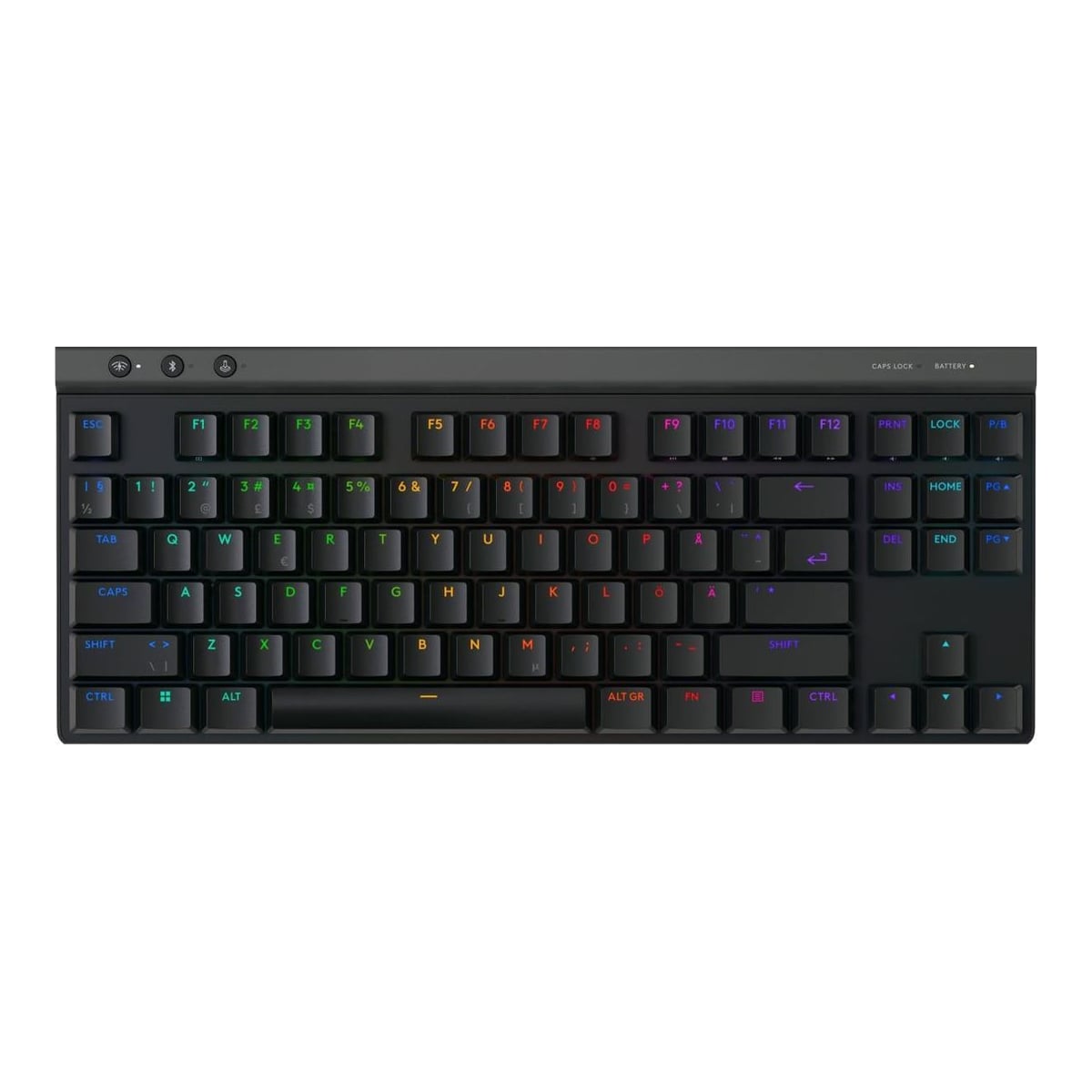 Logitech G 920-012552, Wired & Wireless, RF Wireless + Bluetooth, Mechanical, QWERTY, RGB LED, Black